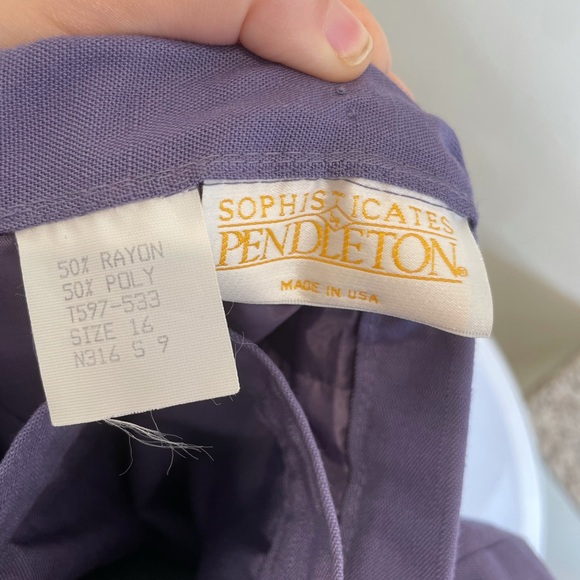 Vintage Pendleton Sophisticates Pencil Skirt Lilac Purple 16 - Picture 5 of 5